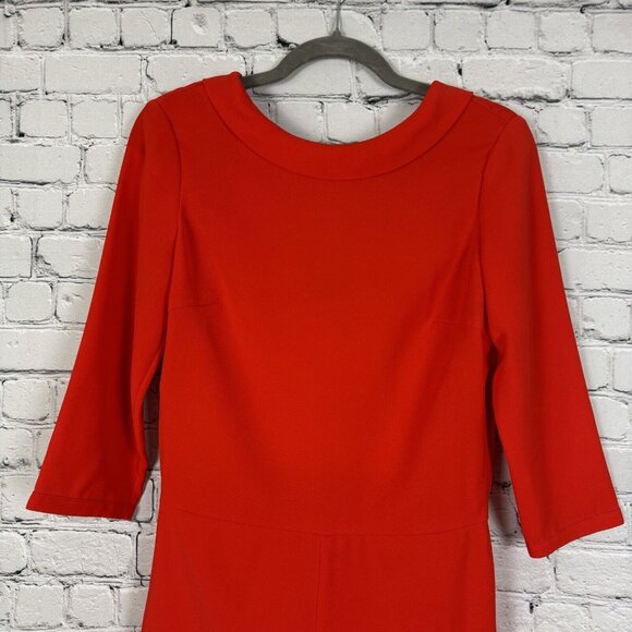 NWT Ted Baker Mertica Romper Shorts Women 0 US Size 0-2 Coral Red 3/4 Sleeves - Picture 6 of 11